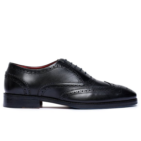 Bashwood Handmade Black Classy Leather Brogue Oxfords
